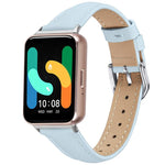 Slim Genuine Leather Watch Band, For Samsung Galaxy Fit3