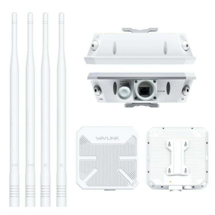 مقوي إشارة واي فاي WAVLINK WN588HA2 مكرر نقطة وصول AC1200 ثنائي النطاق، قابس أمريكي، قابس بريطاني، قابس أوروبي، قابس أسترالي