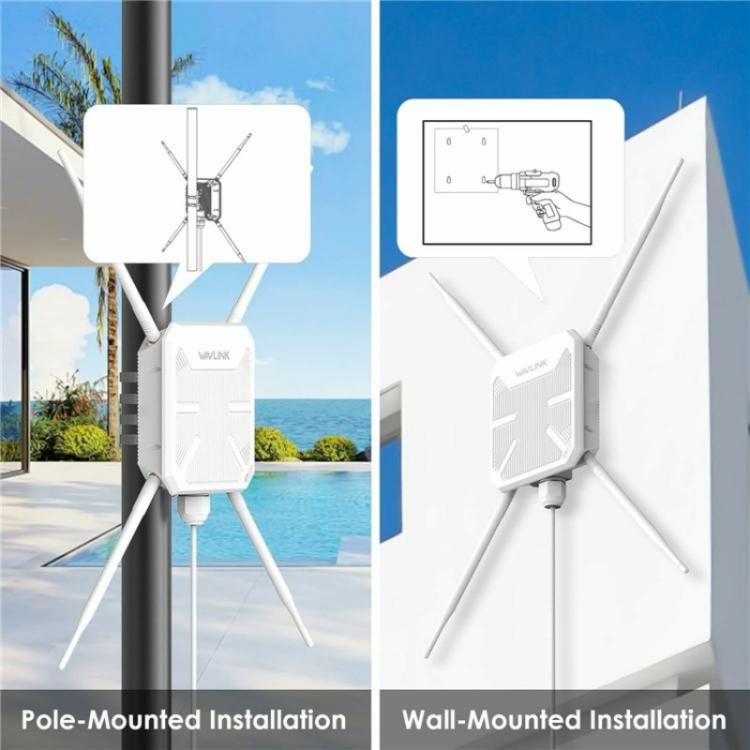 مقوي إشارة واي فاي WAVLINK WN588HA2 مكرر نقطة وصول AC1200 ثنائي النطاق، قابس أمريكي، قابس بريطاني، قابس أوروبي، قابس أسترالي