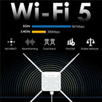 مقوي إشارة واي فاي WAVLINK WN588HA2 مكرر نقطة وصول AC1200 ثنائي النطاق، قابس أمريكي، قابس بريطاني، قابس أوروبي، قابس أسترالي