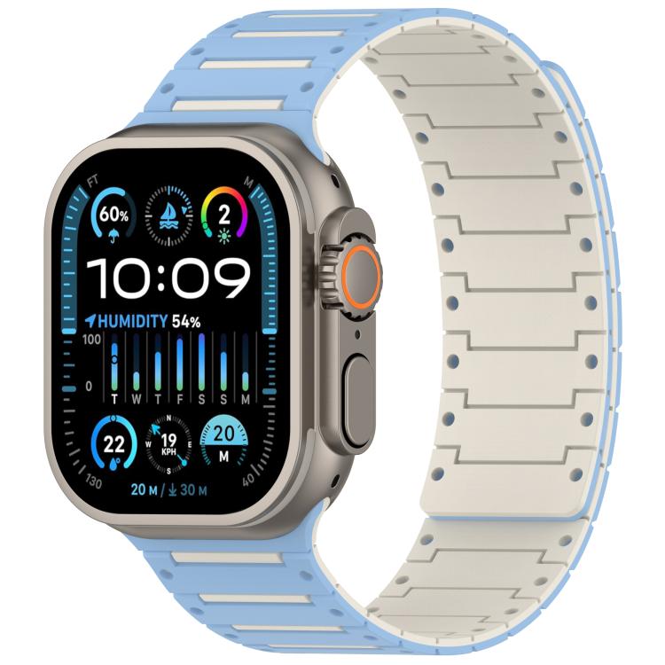 Colorful Spirit Piano Soft Magnetic Two-tone Watch Bracelet, For Apple Watch 46mm / 49mm / 45mm / 44mm