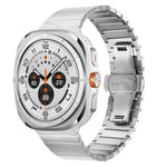 One-bead Butterfly Buckle Stainless Steel Watch Band, For Samsung Galaxy Watch Ultra 47mm / Ultra 2025