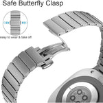 One-bead Butterfly Buckle Stainless Steel Watch Band, For Samsung Galaxy Watch Ultra 47mm / Ultra 2025