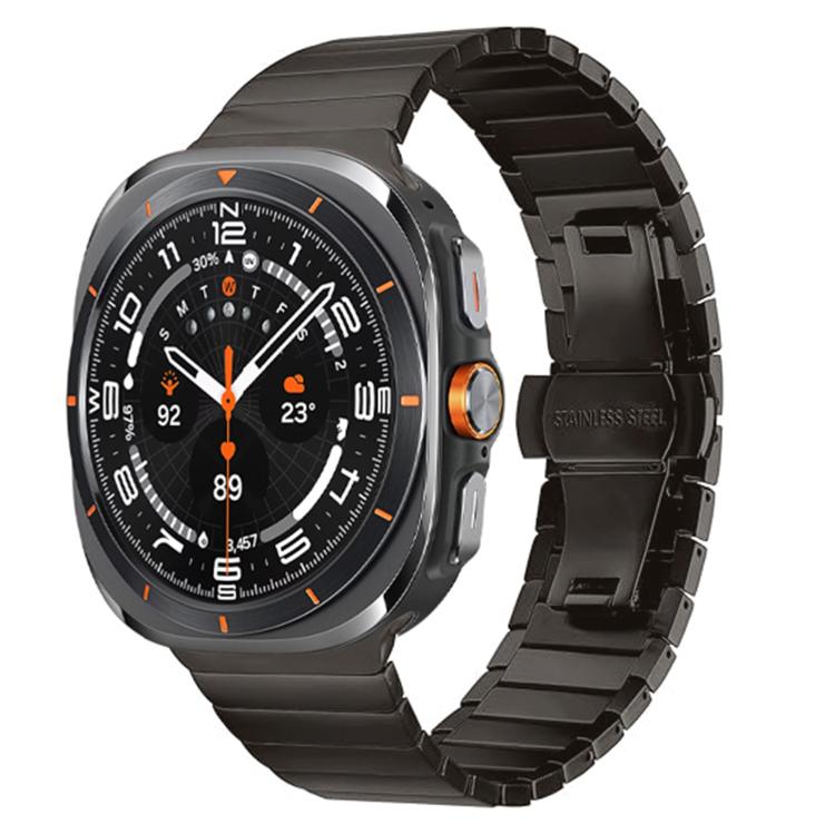 One-bead Butterfly Buckle Stainless Steel Watch Band, For Samsung Galaxy Watch Ultra 47mm / Ultra 2025