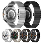 One-bead Butterfly Buckle Stainless Steel Watch Band, For Samsung Galaxy Watch Ultra 47mm / Ultra 2025