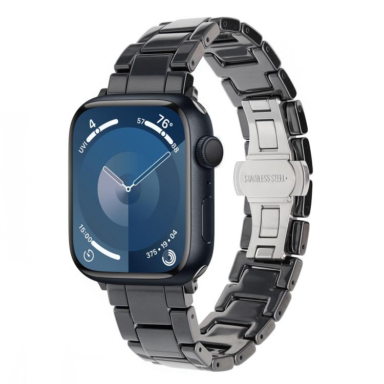 Keramikarmband mit Tankkornmuster, passend für Apple Watch 46 mm / 49 mm / 45 mm / 44 mm, für Apple Watch 42 mm / 41 mm / 40 mm / 38 mm