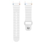 Wavy Grain Stitched Reverse Buckle 20mm Silicone Watch Band, For Samsung Galaxy Watch 7 40mm / 44mm