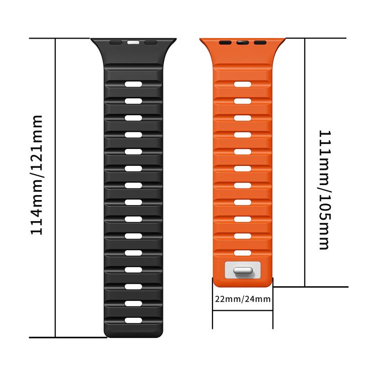 Norman Magnetic Silicone Watch Band, For Apple Watch 46mm / 49mm / 45mm / 44mm, For Apple Watch 42mm / 41mm / 40mm / 38mm