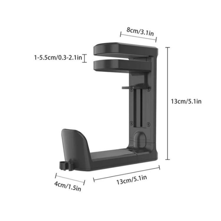 XWJ-EJJ01 360 Degree Rotatable Under Desk Storage Bracket Gaming Headset Holder