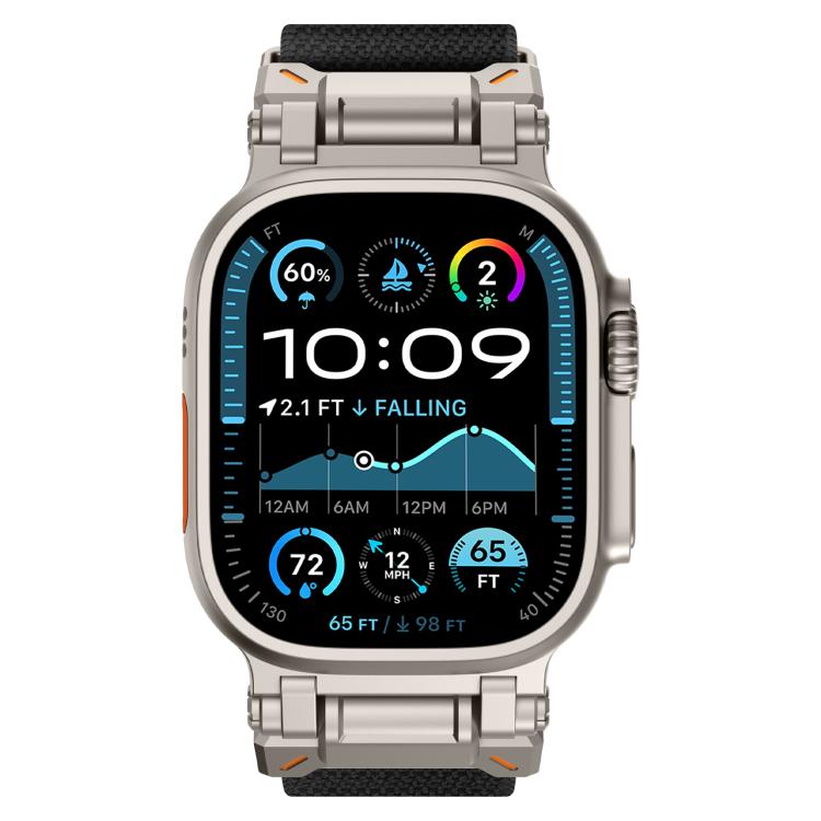 Explorer Polyester-Nylon-Uhrenarmband, für Apple Watch 46 mm / 49 mm / 45 mm / 44 mm