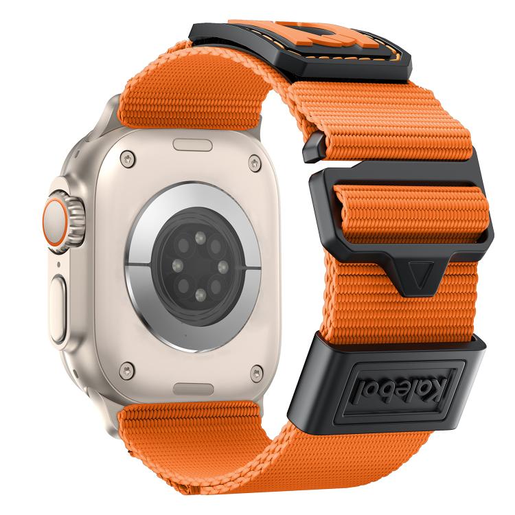 Kalebol Sportarmband aus geflochtenem Nylon, passend für Apple Watch 46 mm / 49 mm / 45 mm / 44 mm und 42 mm / 41 mm / 40 mm / 38 mm