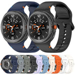 For Samsung Galaxy Watch8 / Watch8 Classic Stitched Solid Color Silicone Watch Band, S, M