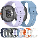 For Samsung Galaxy Watch8 / Watch8 Classic Stitched Solid Color Silicone Watch Band, S, M