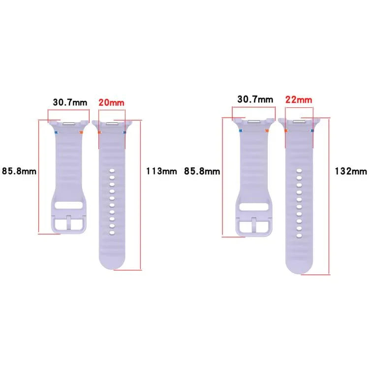 For Samsung Galaxy Watch8 / Watch8 Classic Stitched Solid Color Silicone Watch Band, S, M