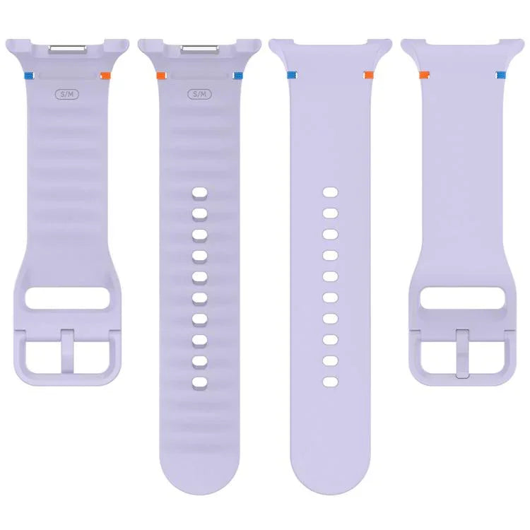 For Samsung Galaxy Watch8 / Watch8 Classic Stitched Solid Color Silicone Watch Band, S, M