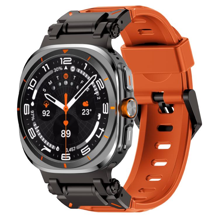 Explorer Metal Head Fluororubber Watch Band, For Samsung Galaxy Watch Ultra 47mm / Ultra 2025