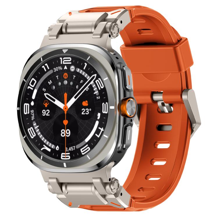 Explorer Metal Head Fluororubber Watch Band, For Samsung Galaxy Watch Ultra 47mm / Ultra 2025