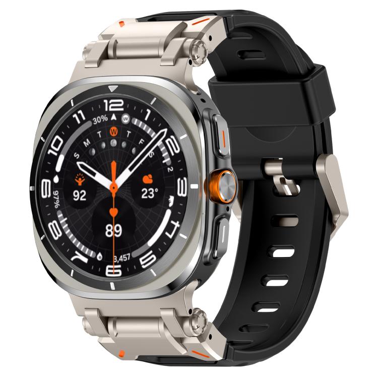 Explorer Metal Head Fluororubber Watch Band, For Samsung Galaxy Watch Ultra 47mm / Ultra 2025