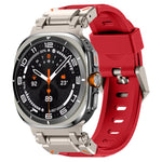 Explorer Metal Head Fluororubber Watch Band, For Samsung Galaxy Watch Ultra 47mm / Ultra 2025