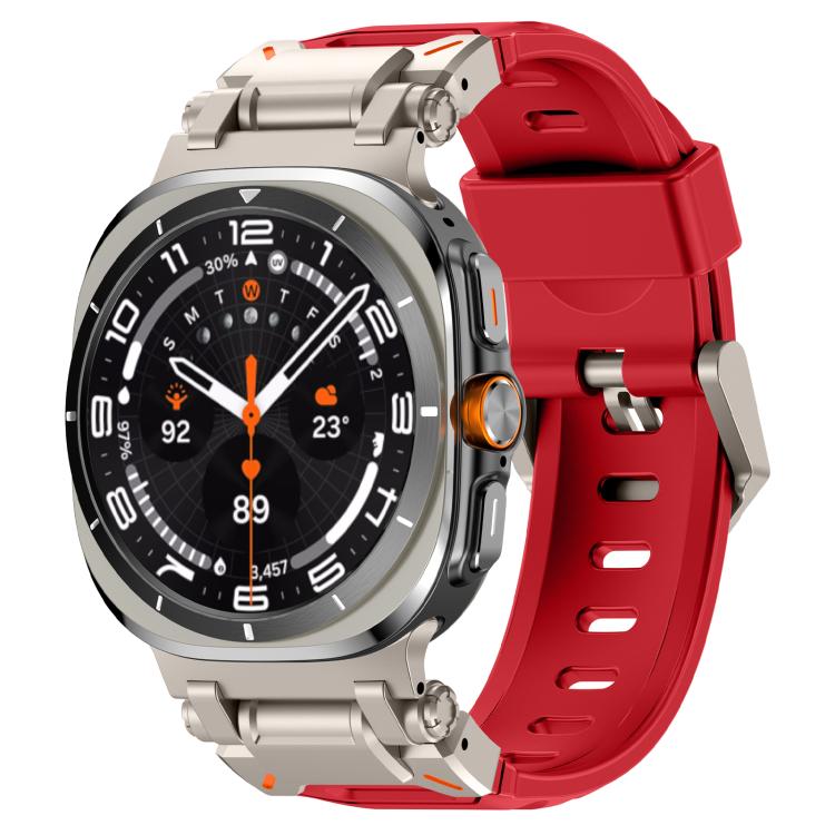 Explorer Metal Head Fluororubber Watch Band, For Samsung Galaxy Watch Ultra 47mm / Ultra 2025