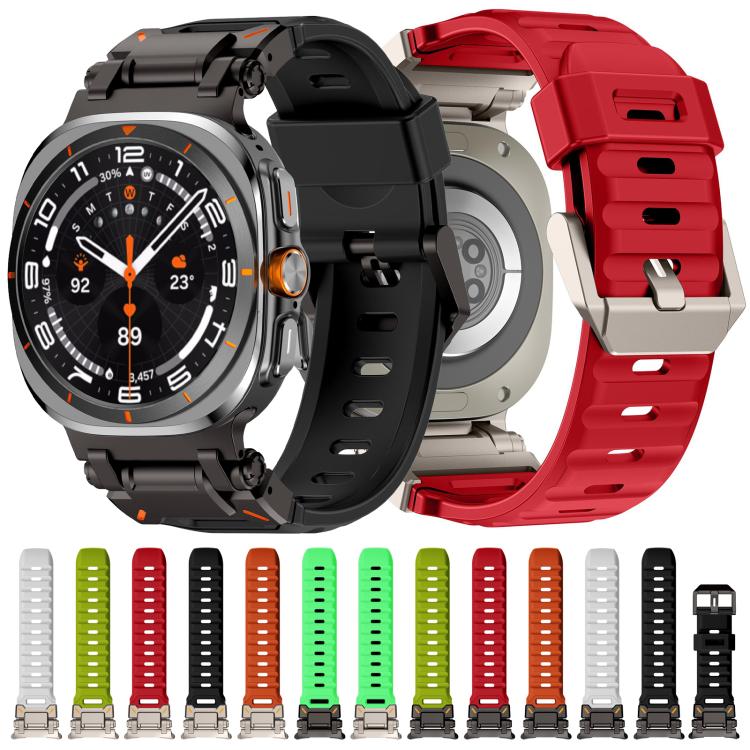 Explorer Metal Head Fluororubber Watch Band, For Samsung Galaxy Watch Ultra 47mm / Ultra 2025