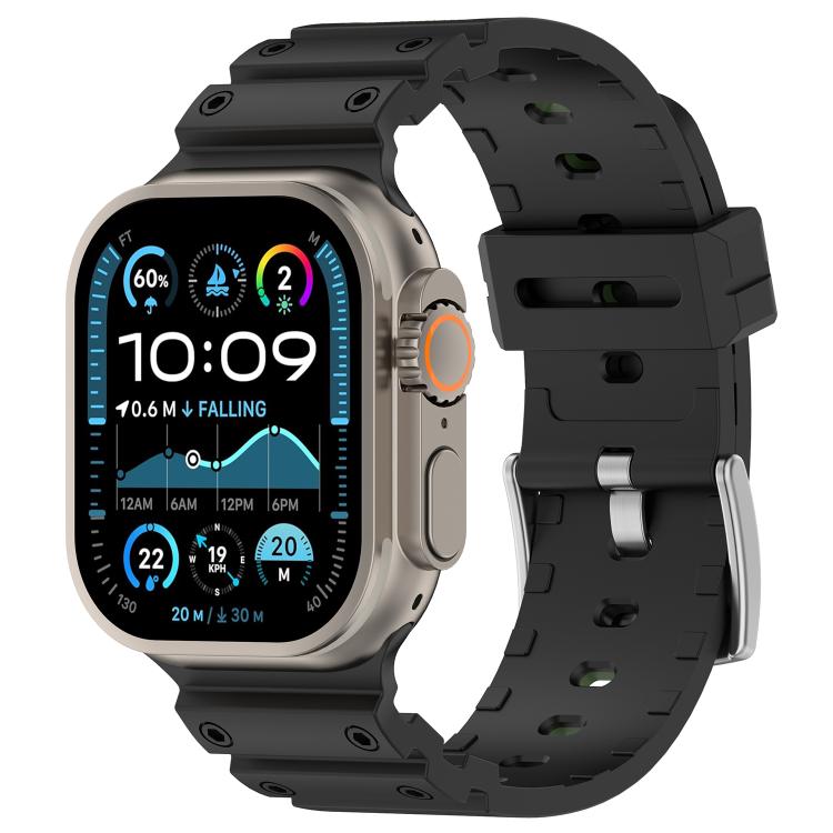 Diamond Texture Two-Color Silicone Watch Band, For Apple Watch 46mm / 49mm / 45mm / 44mm