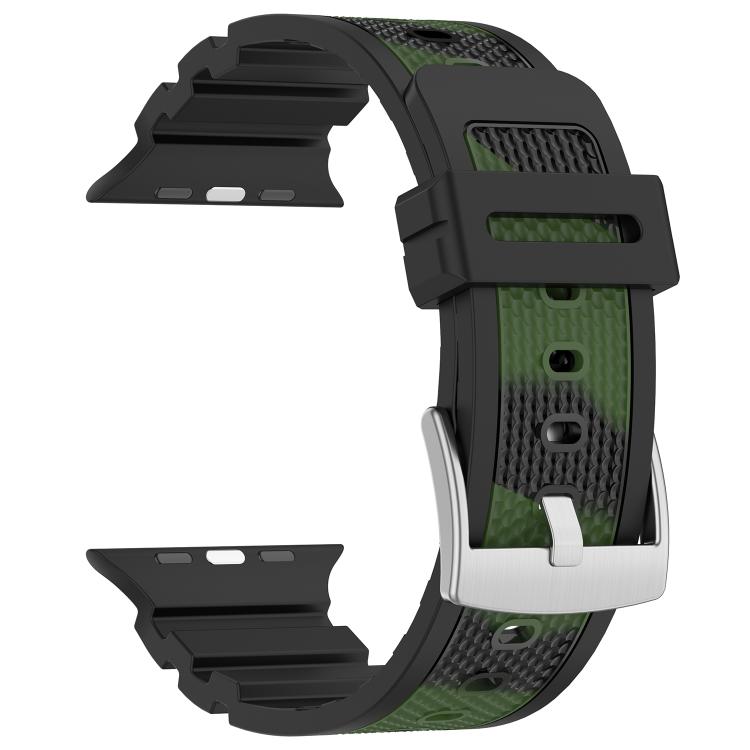 Diamond Texture Two-Color Silicone Watch Band, For Apple Watch 46mm / 49mm / 45mm / 44mm