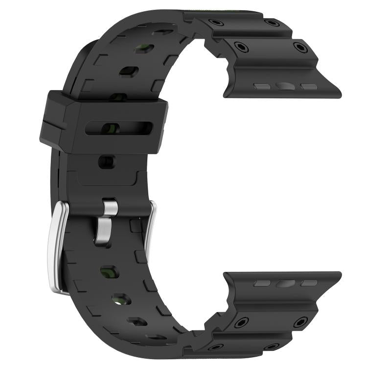 Diamond Texture Two-Color Silicone Watch Band, For Apple Watch 46mm / 49mm / 45mm / 44mm