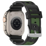 Diamond Texture Two-Color Silicone Watch Band, For Apple Watch 46mm / 49mm / 45mm / 44mm