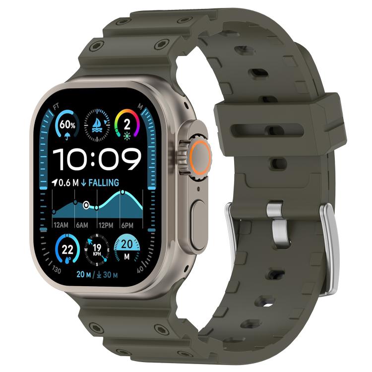 Diamond Texture Two-Color Silicone Watch Band, For Apple Watch 46mm / 49mm / 45mm / 44mm