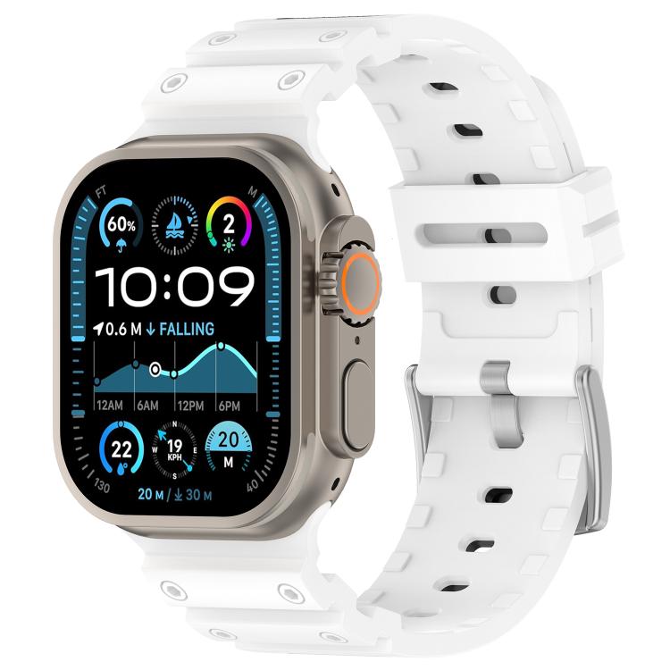 Diamond Texture Two-Color Silicone Watch Band, For Apple Watch 46mm / 49mm / 45mm / 44mm