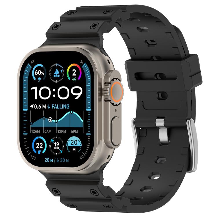 Diamond Texture Two-Color Silicone Watch Band, For Apple Watch 46mm / 49mm / 45mm / 44mm