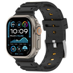 Diamond Texture Two-Color Silicone Watch Band, For Apple Watch 46mm / 49mm / 45mm / 44mm