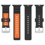 Diamond Texture Two-Color Silicone Watch Band, For Apple Watch 46mm / 49mm / 45mm / 44mm