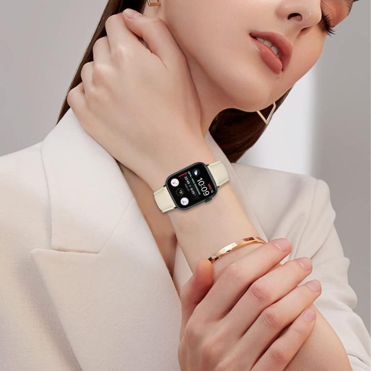 Lychee Texture Black Turtle Back Buckle Leather Watch Band, For Apple Watch 46mm / 49mm / 45mm / 44mm, For Apple Watch 42mm / 41mm / 40mm / 38mm