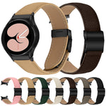 Lychee Texture Black Turtle Back Buckle Leather Watch Band, For Samsung Galaxy Watch 7 40 / 44mm