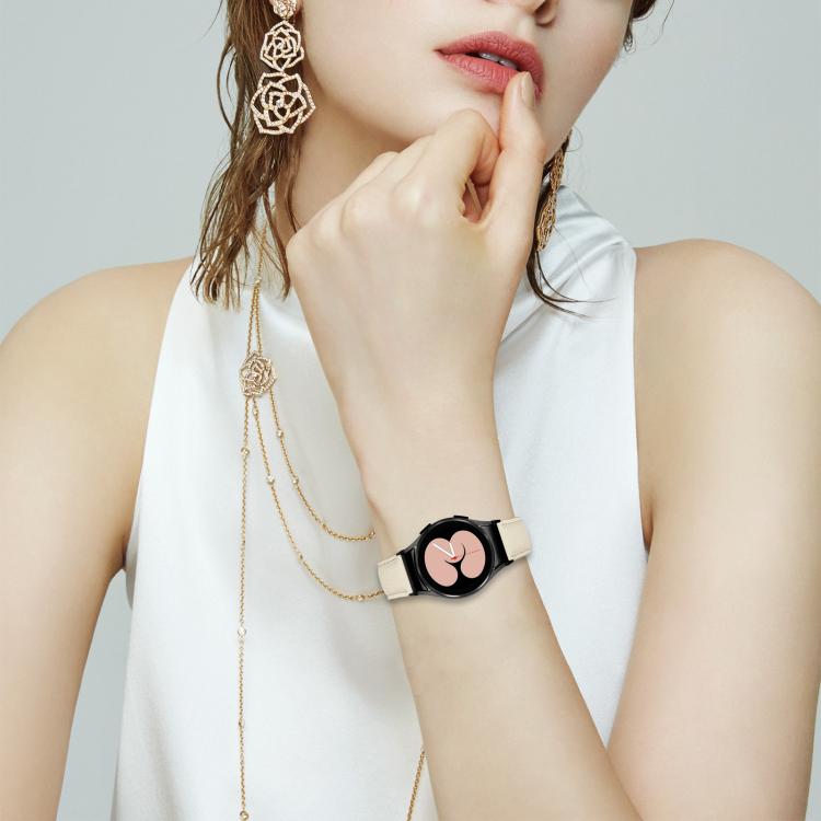 Lychee Texture Black Turtle Back Buckle Leather Watch Band, For Samsung Galaxy Watch 7 40 / 44mm