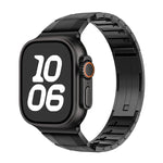 Abnehmbares, gebogenes Edelstahl-Armband, passend für Apple Watch 46 mm / 49 mm / 45 mm / 44 mm und 42 mm / 41 mm / 40 mm / 38 mm