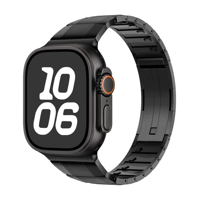 Abnehmbares, gebogenes Edelstahl-Armband, passend für Apple Watch 46 mm / 49 mm / 45 mm / 44 mm und 42 mm / 41 mm / 40 mm / 38 mm