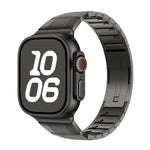 Abnehmbares, gebogenes Edelstahl-Armband, passend für Apple Watch 46 mm / 49 mm / 45 mm / 44 mm und 42 mm / 41 mm / 40 mm / 38 mm