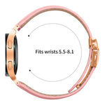Lychee Texture Rose Gold Turtle Back Buckle Leather Watch Band, For Samsung Galaxy Watch 7 40 / 44mm