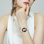 Lychee Texture Silver Turtle Back Buckle Leather Watch Band, For Samsung Galaxy Watch 7 40 / 44mm