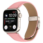 Lychee Texture Starlight Turtle Back Buckle Leather Watch Band, For Apple Watch 46mm / 49mm / 45mm / 44mm, For Apple Watch 42mm / 41mm / 40mm / 38mm