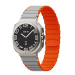 Magnetic Two Color Silicone Watch Band, For Samsung Galaxy Watch Ultra 47mm / Ultra 2025