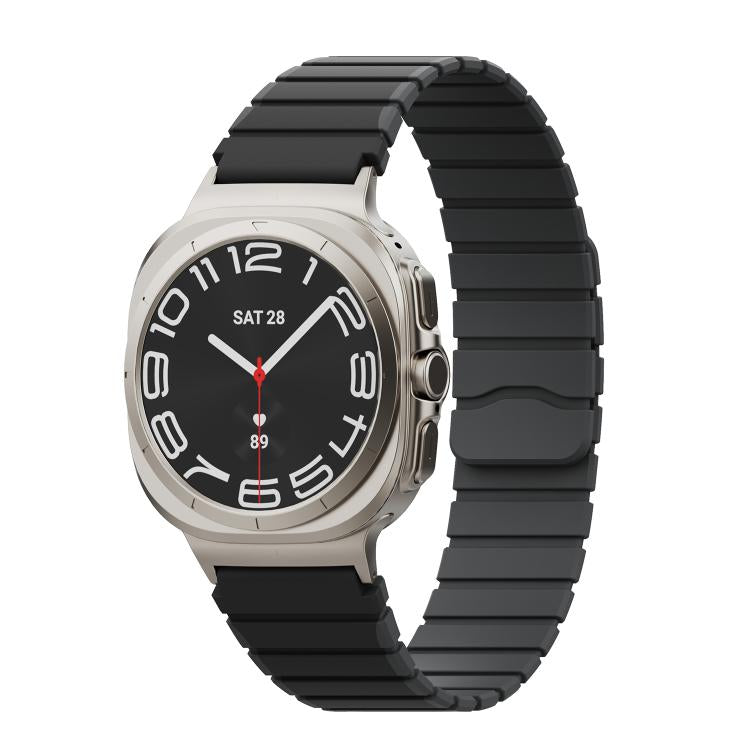Magnetic Two Color Silicone Watch Band, For Samsung Galaxy Watch Ultra 47mm / Ultra 2025