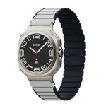 Magnetic Two Color Silicone Watch Band, For Samsung Galaxy Watch Ultra 47mm / Ultra 2025