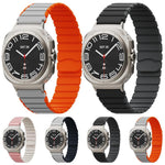 Magnetic Two Color Silicone Watch Band, For Samsung Galaxy Watch Ultra 47mm / Ultra 2025