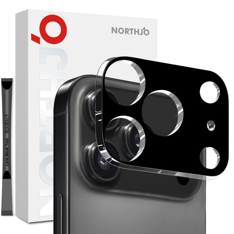 واقي عدسة كاميرا NORTHJO من زجاج مقسى ثلاثي الأبعاد عالي الدقة، لهواتف iPhone 17 Pro Max، iPhone 17 Pro، iPhone 17، iPhone Air