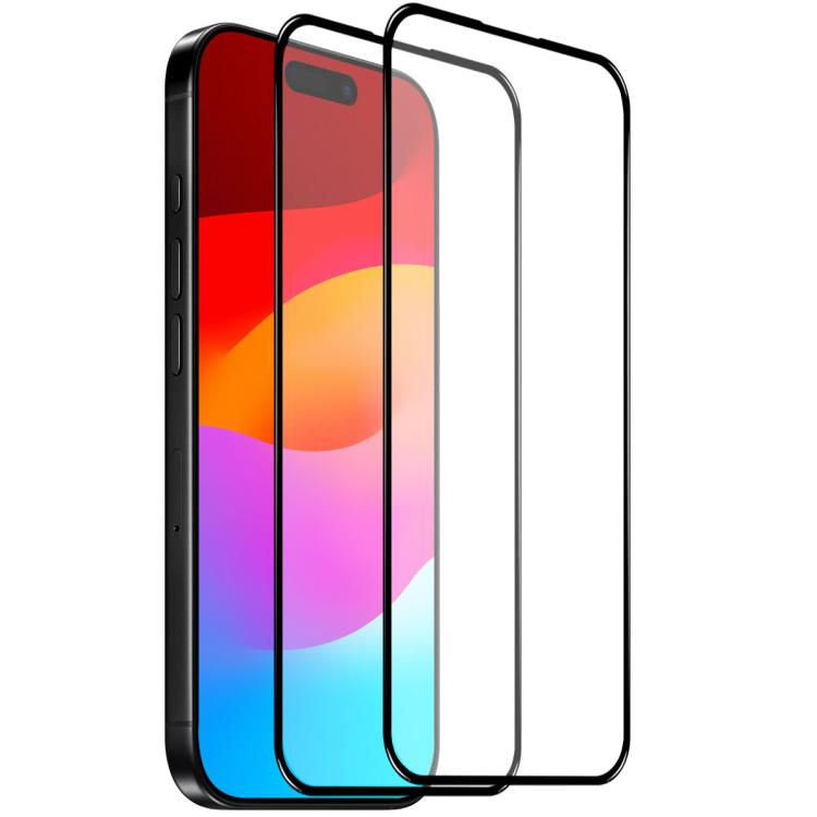 2 قطع من فيلم زجاج مقسى بطبعة حريرية كاملة الغراء 0.3 مم A++ من NORTHJO، لهواتف iPhone 17 Pro Max، iPhone 17 Pro، iPhone 17، iPhone Air