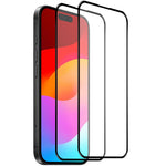 2 قطع من فيلم زجاج مقسى بطبعة حريرية كاملة الغراء 0.3 مم A++ من NORTHJO، لهواتف iPhone 17 Pro Max، iPhone 17 Pro، iPhone 17، iPhone Air